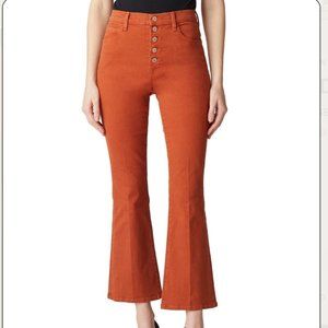 J BRAND Lillie High-Rise Kick-Flare Jeans - Burnt Orange